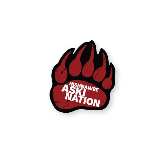 Nishnawbe Aski Nation Paw Sticker Red