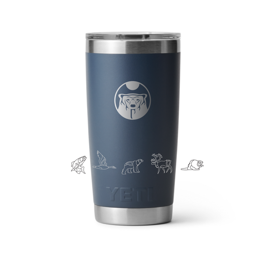 Yeti Rambler Navy with NAN graphics