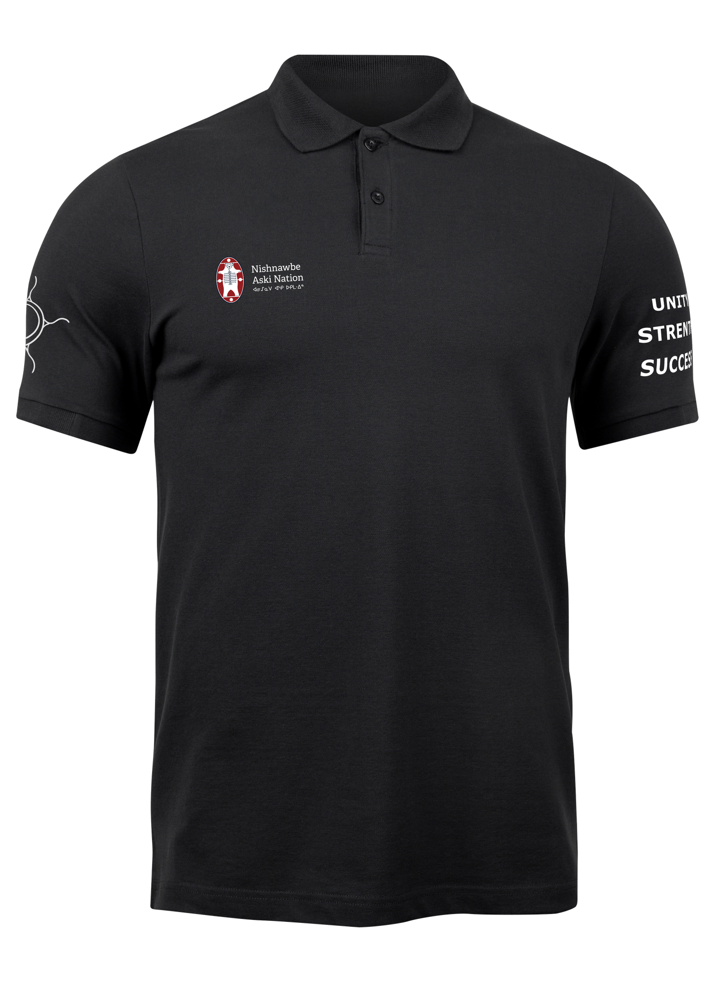 NAN Unity Strength Success Black Polo